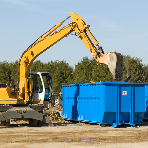 what size residential dumpster rentals are available in Ackerman Mississippi